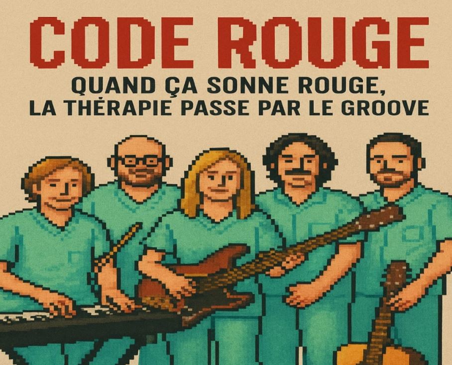 Visuel pixel art du groupe Code Rouge